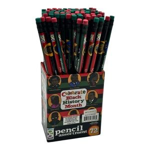RAYMOND GEDDES Black History Pencils‎ - Set of 72 Black History Month Classroom